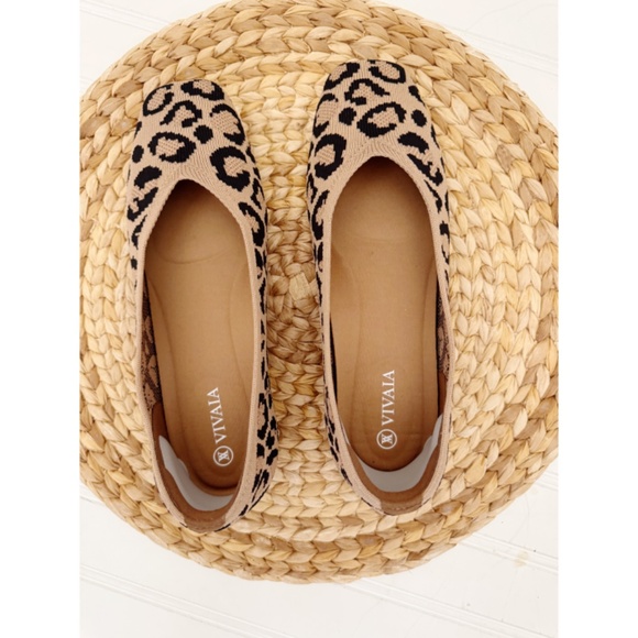 NEW Vivaia Square-Toe V-Cut Flats Margot 2.0 Dark Leopard 6.5 - Picture 3 of 7